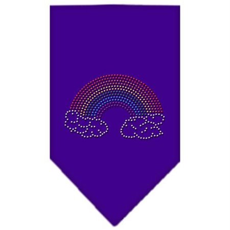 UNCONDITIONAL LOVE Rainbow Rhinestone Bandana Purple Small UN788257
